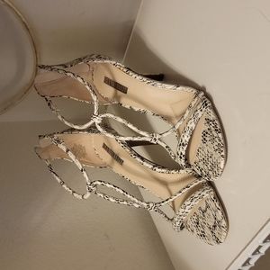 Snakeskin 3.5" heels
